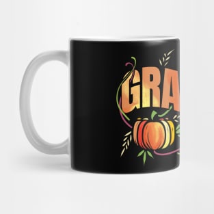 Pumpkin Wheat Ear Grateful Thanksgiving Mug